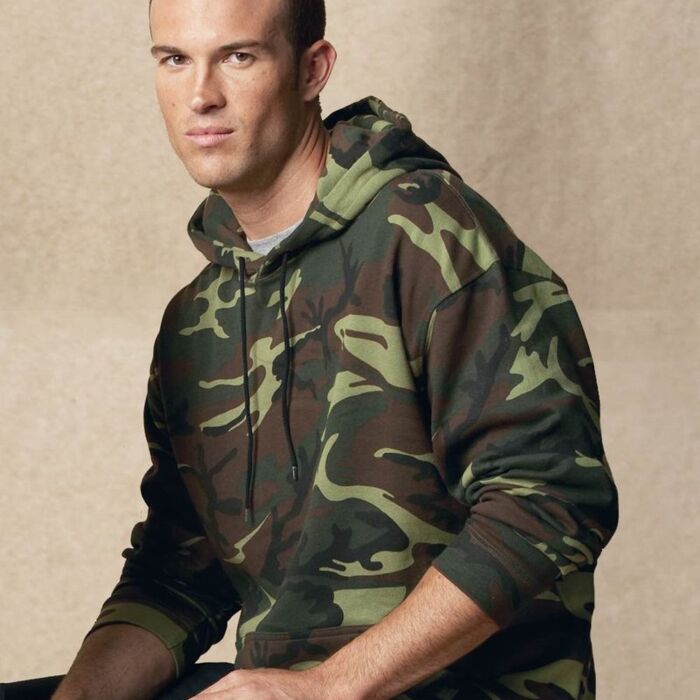 Camo Pullover Fleece Hoodie Thumbnail