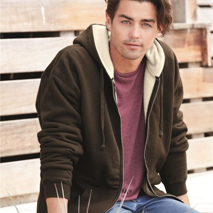 Sherpa-Lined Full-Zip Hooded Sweatshirt Thumbnail